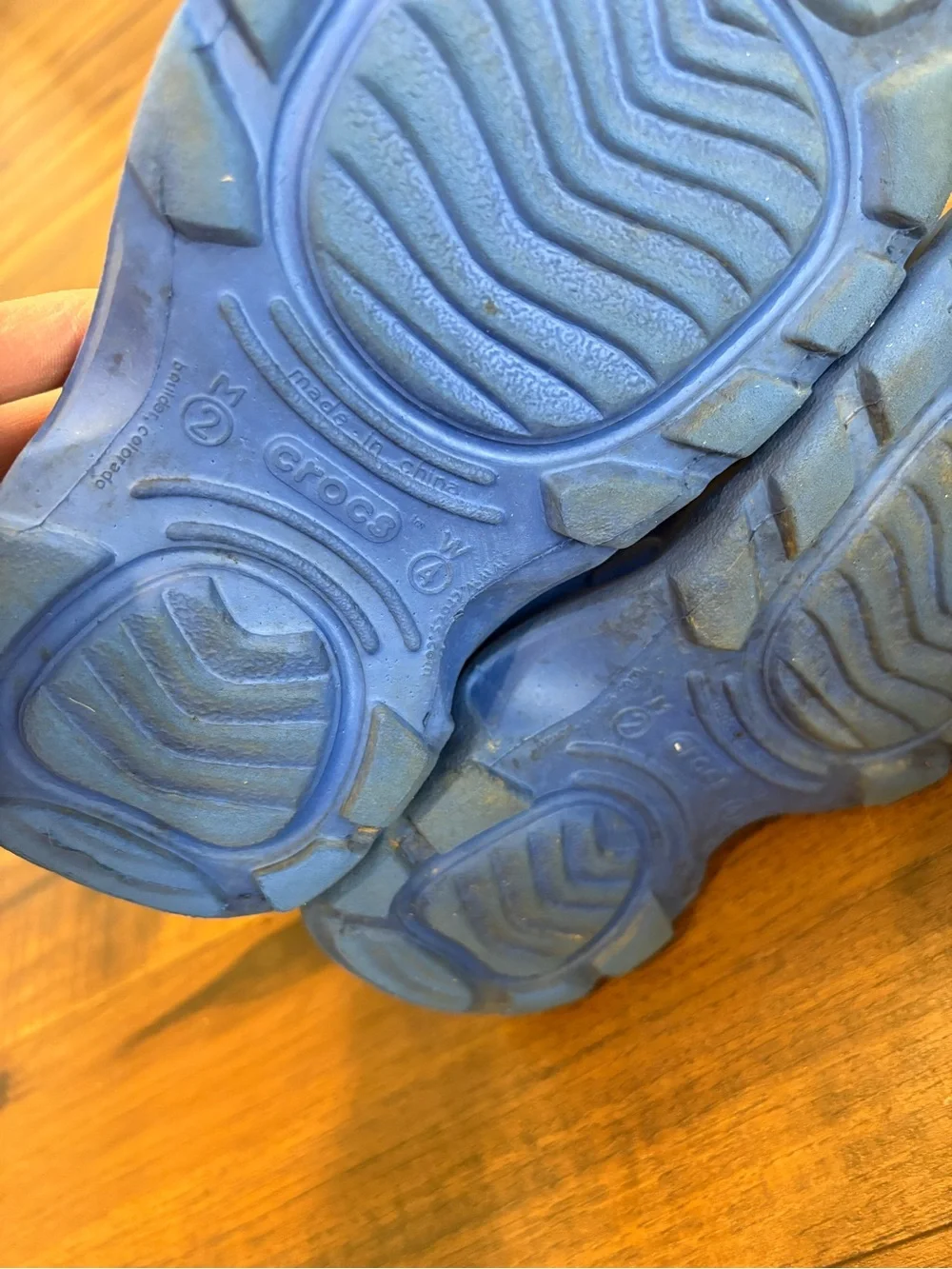 Crocs Georgie Rain Boots Youth Slip On Waterproof Outdoor Blue M2 W4